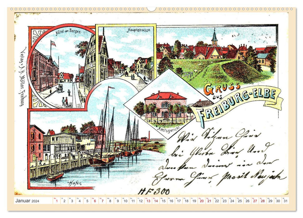 Gruß aus Freiburg an der Elbe (CALVENDO Premium Wandkalender 2024)
