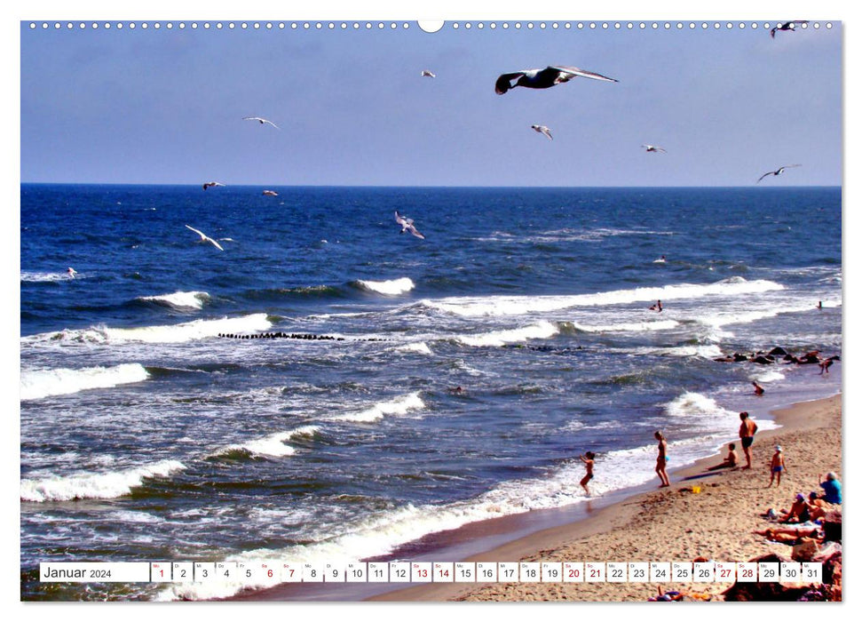Magie de la mer - Images de la mer Baltique (Calendrier mural CALVENDO 2024) 