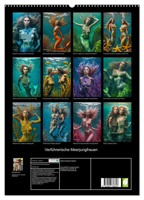 Verführerische Meerjungfrauen (CALVENDO Premium Wandkalender 2024)