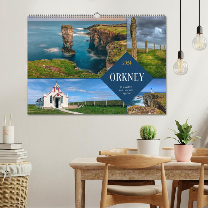 Orkney, Inselwelten aus Licht und Legenden. (CALVENDO Wandkalender 2024)