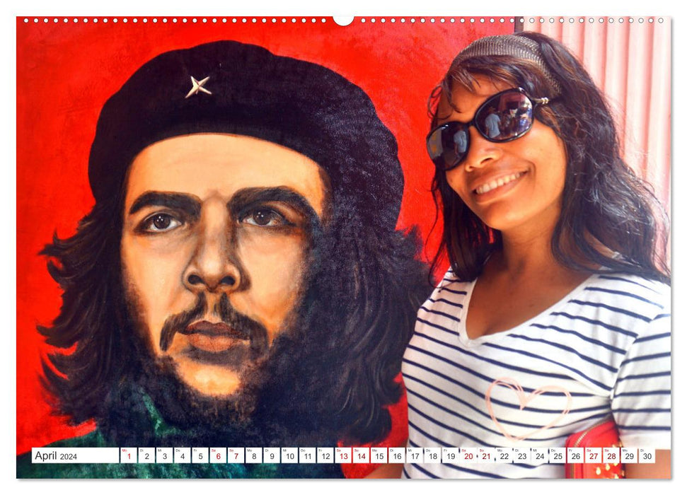 Moments de bonheur - rencontres à Cuba (Calendrier mural CALVENDO 2024) 