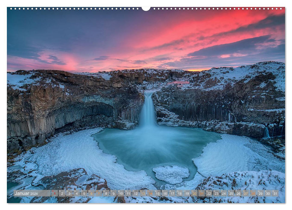 Islande - pays de rêve aux confins de l'Arctique (calendrier mural CALVENDO 2024) 
