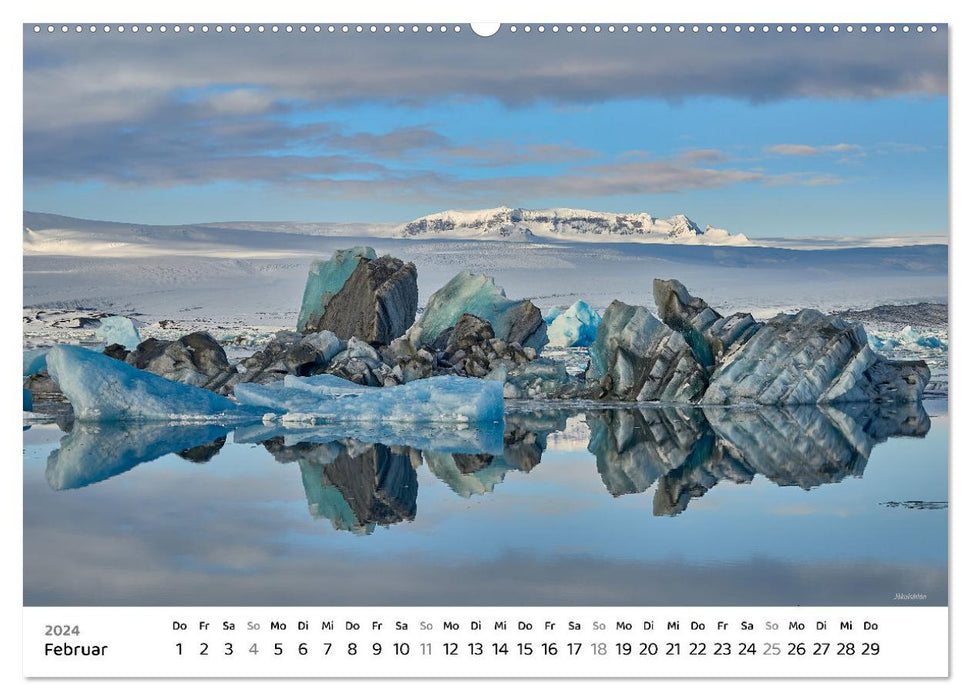 Voyage d'hiver en Islande (calendrier mural CALVENDO 2024) 