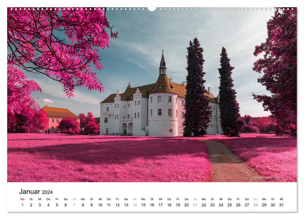 Lausitz dans une lumière infrarouge fascinante (Calvendo Premium Wall Calendar 2024) 