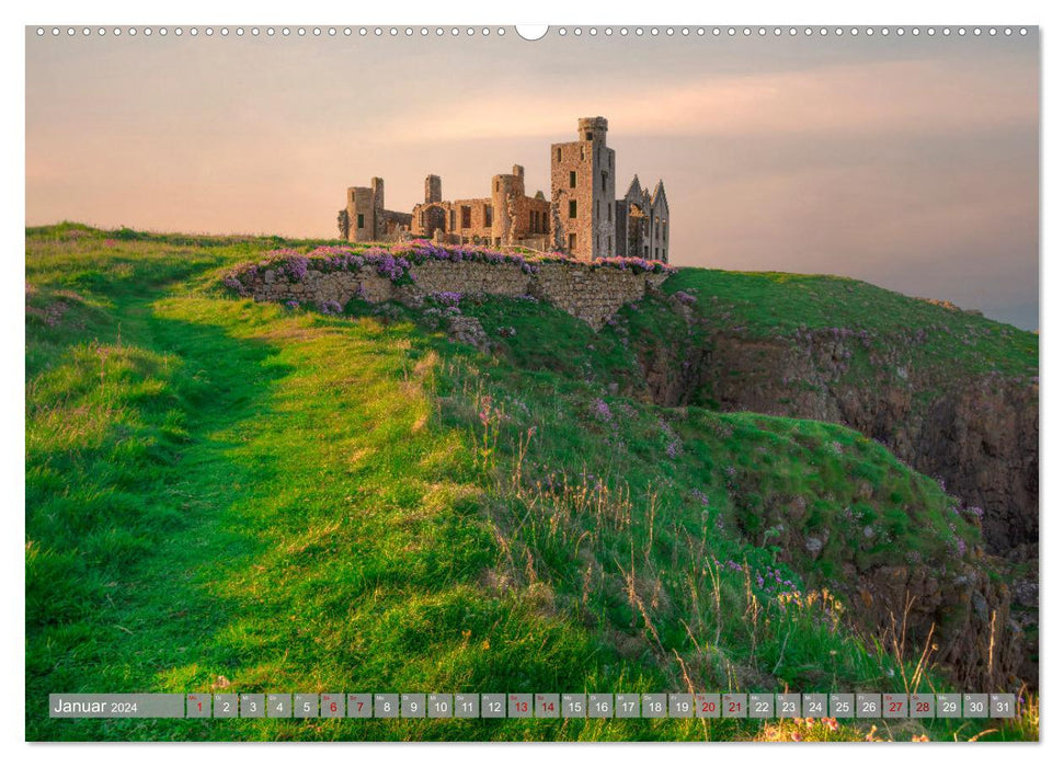 Zwischen Burgen und Klippen, der Nordosten Schottlands, ein Geheimtipp. (CALVENDO Premium Wandkalender 2024)