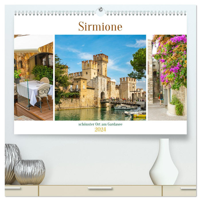 Sirmione - le plus bel endroit du lac de Garde (Calvendo Premium Wall Calendar 2024) 