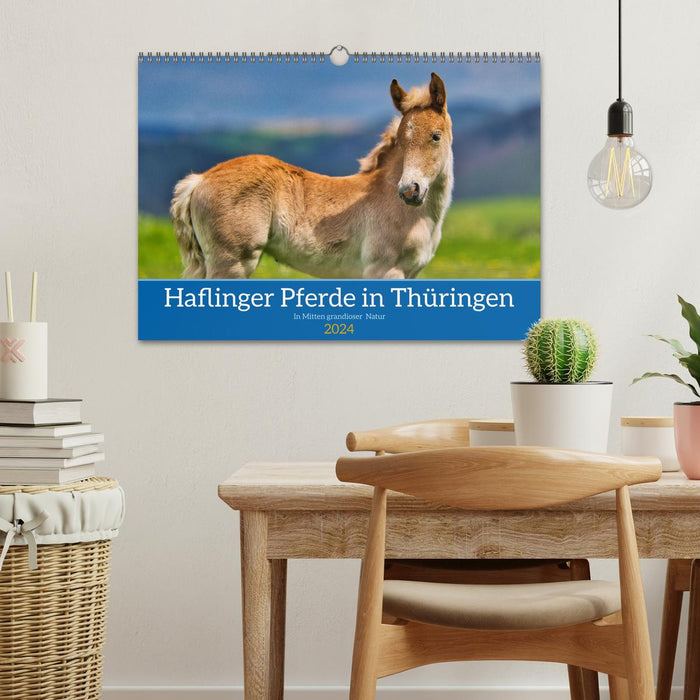 Haflinger Pferde in Thüringen (CALVENDO Wandkalender 2024)