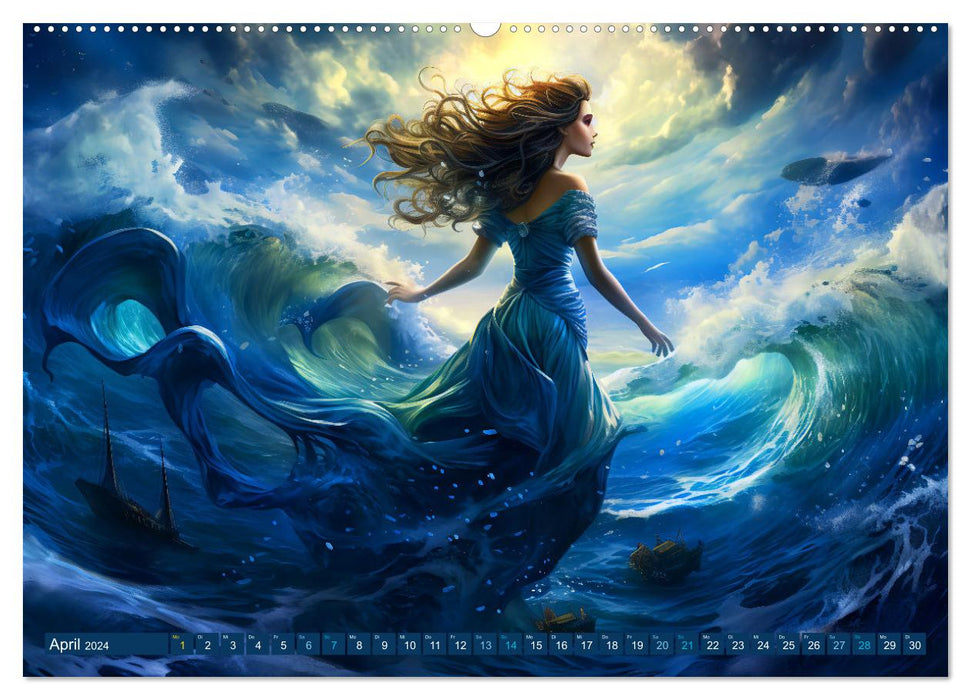 Seemannsgarn - Mythen, Legenden und Geschichten der Seefahrer (CALVENDO Wandkalender 2024)