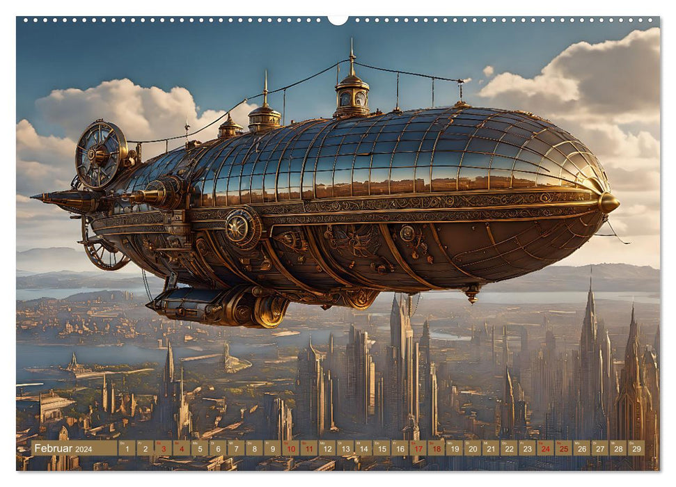 Steampunk - Mensch und Maschine (CALVENDO Premium Wandkalender 2024)