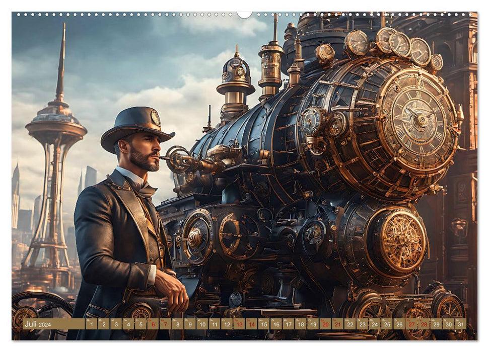Steampunk - Mensch und Maschine (CALVENDO Premium Wandkalender 2024)