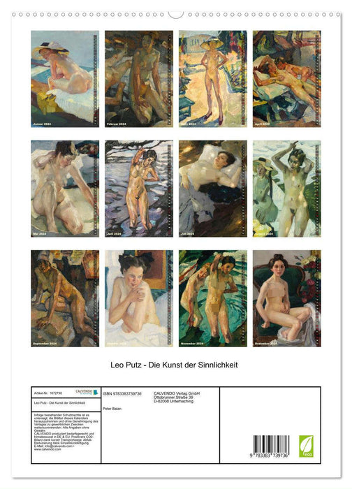 Leo Putz - Die Kunst der Sinnlichkeit (CALVENDO Premium Wandkalender 2024)