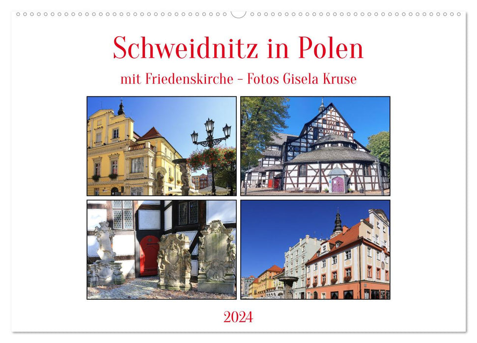 Schweidnitz en Pologne avec l'Église de la Paix (calendrier mural CALVENDO 2024) 
