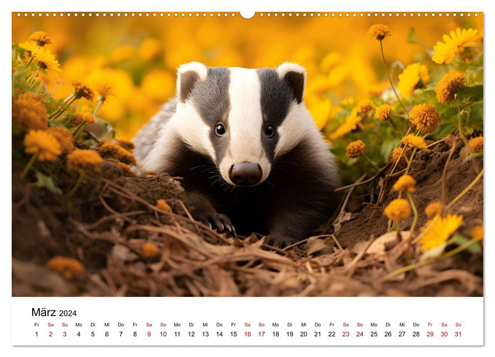 Animaux magiques (Calendrier mural CALVENDO Premium 2024) 