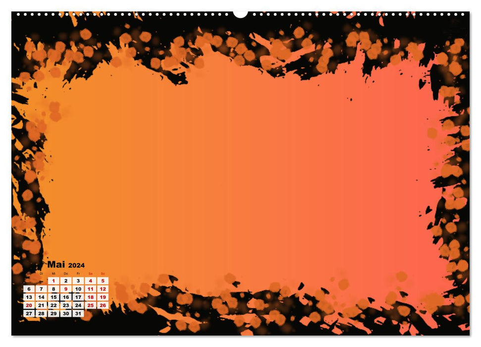 Cadres photo colorés abstraits (Calendrier mural CALVENDO Premium 2024) 