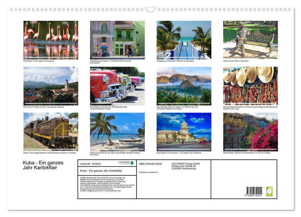 Kuba - Ein ganzes Jahr Karibikflair (CALVENDO Wandkalender 2024)