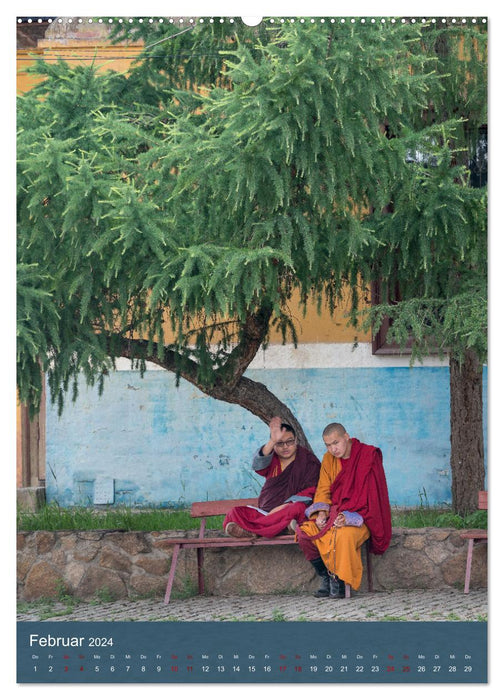 Mongolei - Mensch, Natur und Religion im Einklang (CALVENDO Premium Wandkalender 2024)