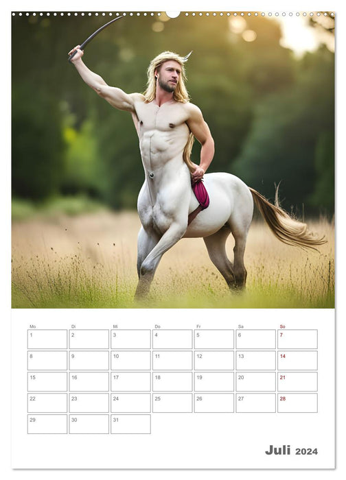 Geschöpfe der griechischen Mythologie - Eine KI-Welt der griechischen Götter, Kreaturen und Abenteurer (CALVENDO Premium Wandkalender 2024)