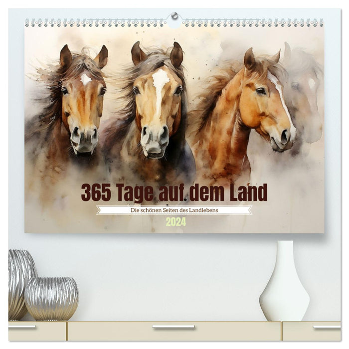 365 Tage auf dem Land (CALVENDO Premium Wandkalender 2024)