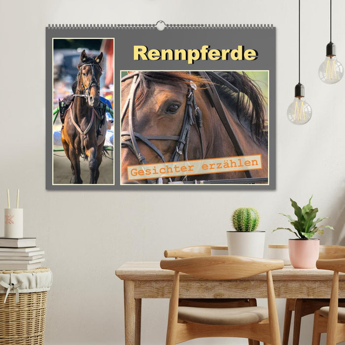 Rennpferde - Gesichter erzählen (CALVENDO Wandkalender 2024)