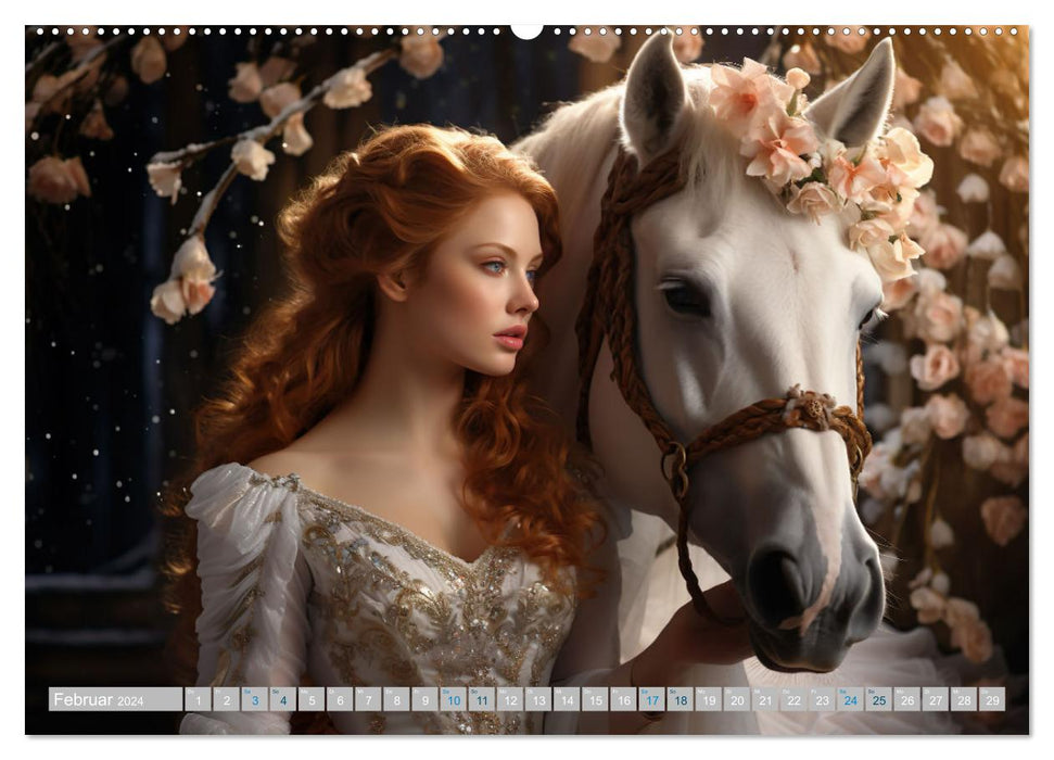 Zauberhafte Reiterinnen (CALVENDO Premium Wandkalender 2024)