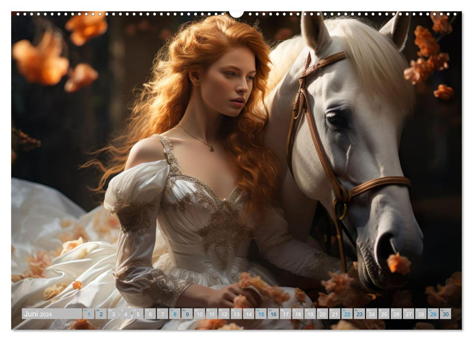 Zauberhafte Reiterinnen (CALVENDO Premium Wandkalender 2024)