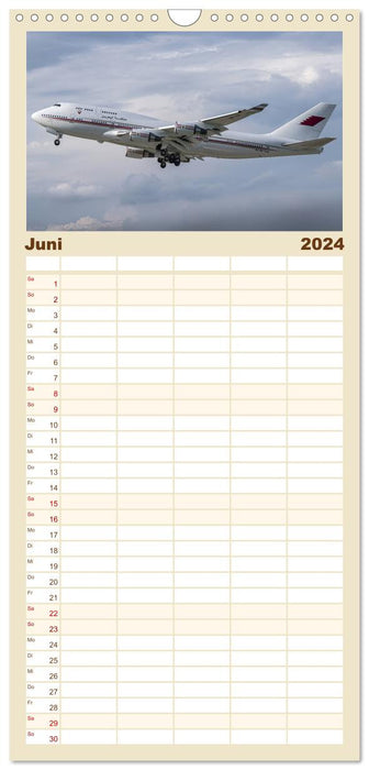 Boeing 747 Kalender (CALVENDO Familienplaner 2024)