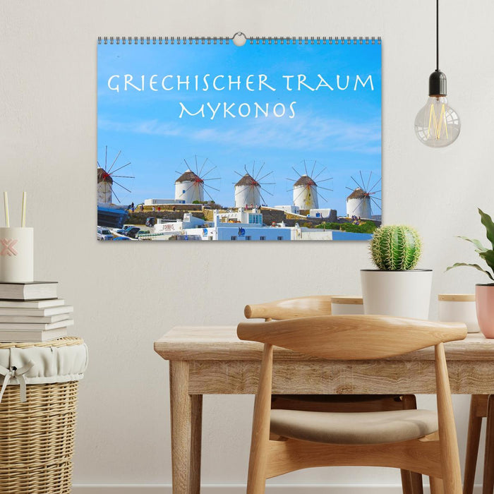 Griechischer Traum Mykonos (CALVENDO Wandkalender 2024)