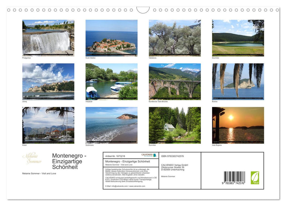 Montenegro - Einzigartige Schönheit (CALVENDO Wandkalender 2024)
