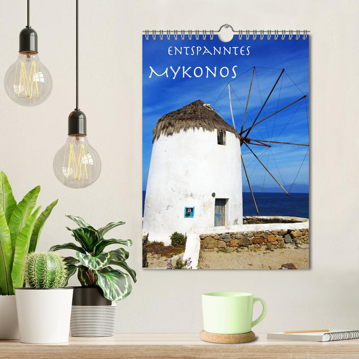 Entspanntes Mykonos (CALVENDO Wandkalender 2024)