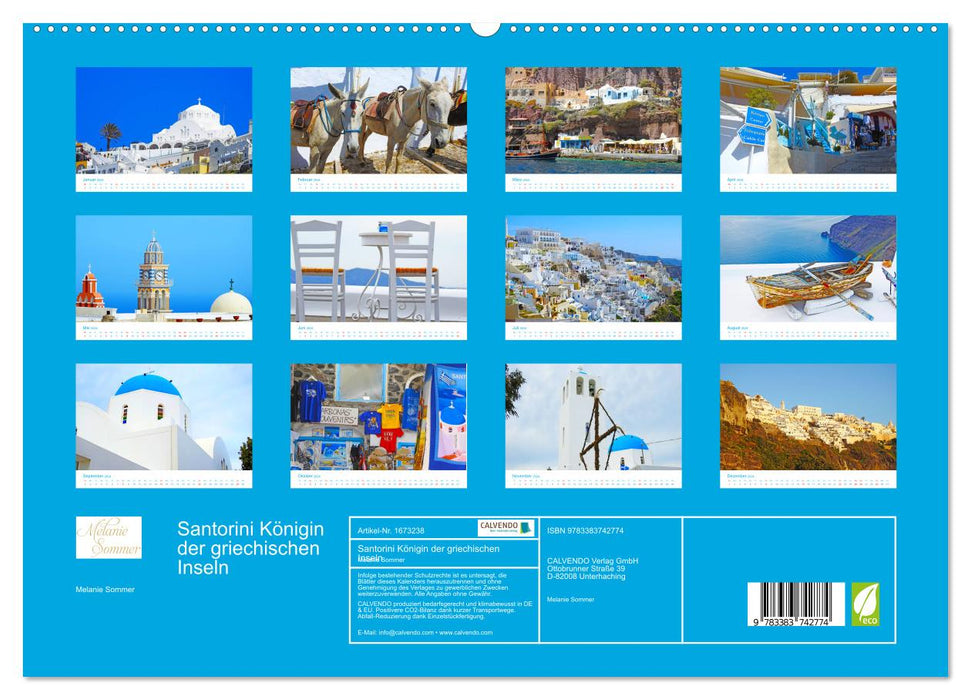 Santorini Königin der griechischen Inseln (CALVENDO Premium Wandkalender 2024)