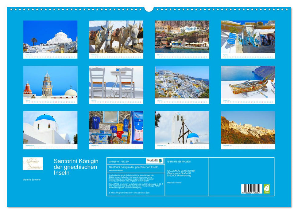 Santorini Königin der griechischen Inseln (CALVENDO Wandkalender 2024)