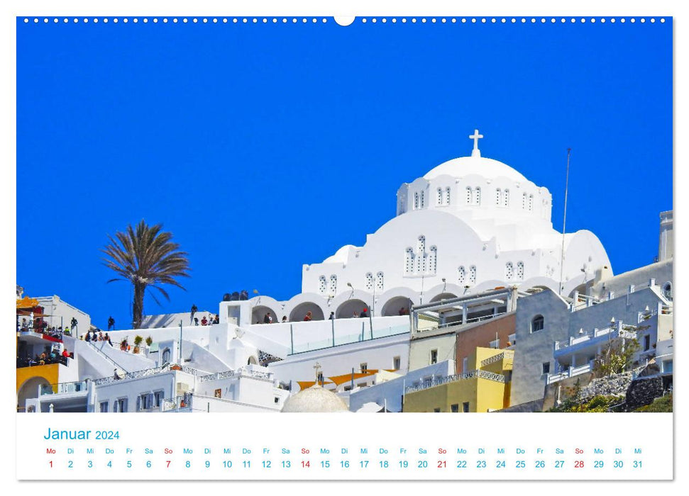 Santorini Königin der griechischen Inseln (CALVENDO Wandkalender 2024)