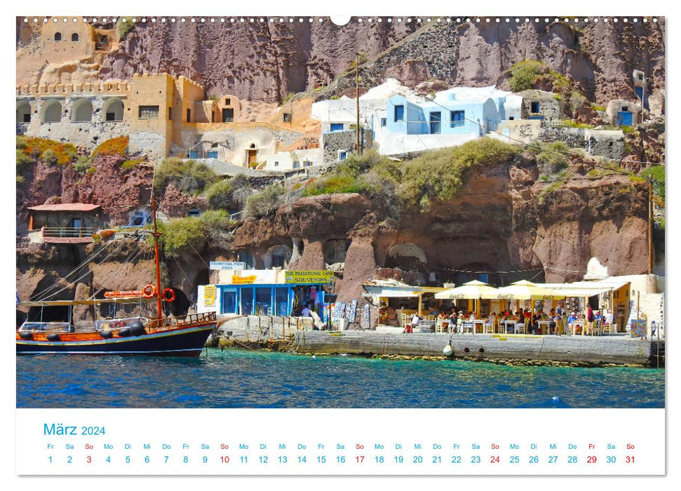 Santorini Königin der griechischen Inseln (CALVENDO Wandkalender 2024)