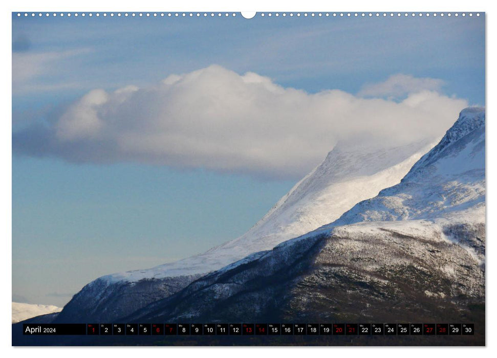Bergen - Kirkenes - Bergen mit dem Postschiff (CALVENDO Premium Wandkalender 2024)