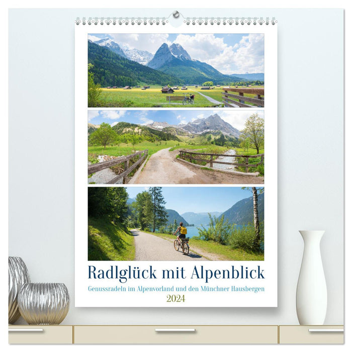 Radlglück mit Alpenblick 2024 (CALVENDO Premium Wandkalender 2024)
