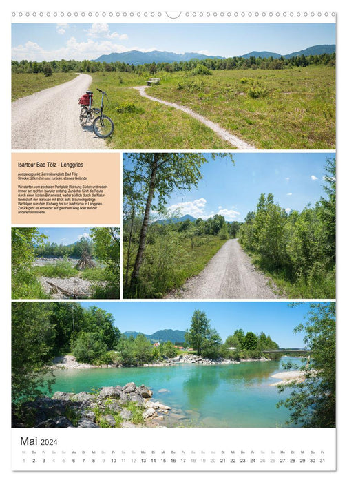 Le bonheur à vélo avec vue sur les Alpes 2024 (Calendrier mural CALVENDO Premium 2024) 