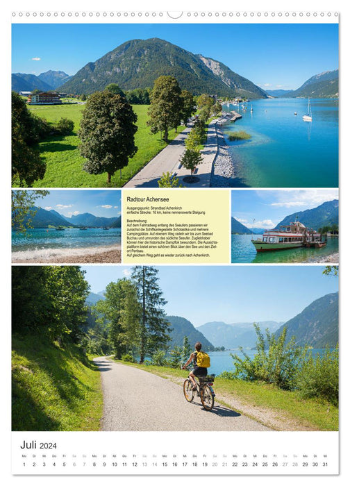 Le bonheur à vélo avec vue sur les Alpes 2024 (Calendrier mural CALVENDO Premium 2024) 