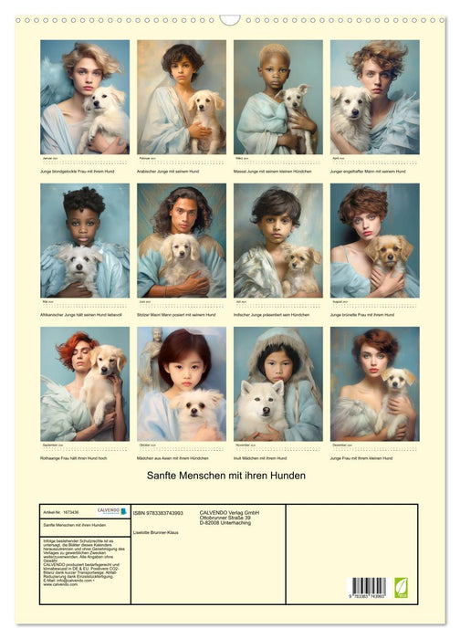 Sanfte Menschen mit ihren Hunden (CALVENDO Wandkalender 2024)