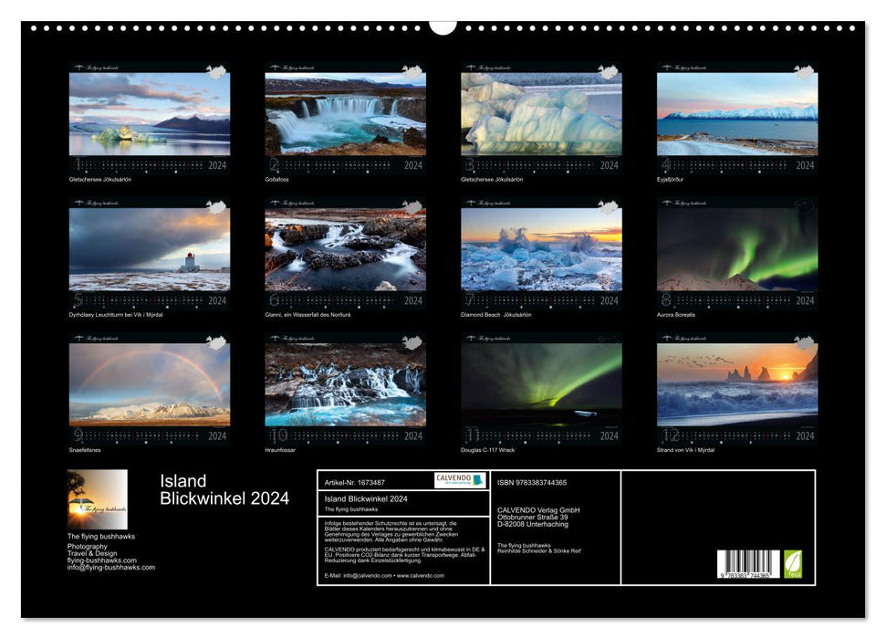 Island Blickwinkel 2024 (CALVENDO Wandkalender 2024)