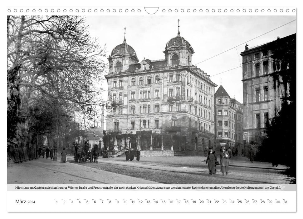 Historisches München - Verlorene und vergessene Bauten (CALVENDO Wandkalender 2024)