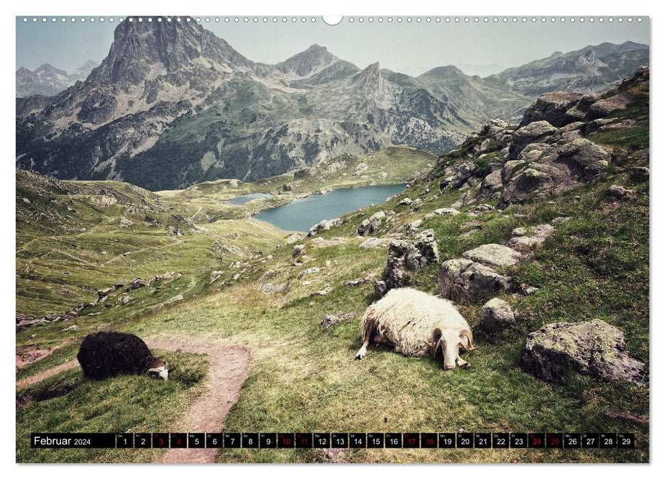 GR 10 Fernwanderweg durch die französischen Pyrenäen (CALVENDO Premium Wandkalender 2024)