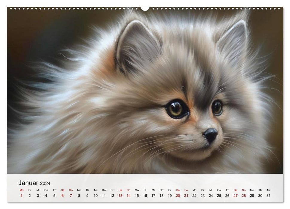 Zauberhafte Fluffies (CALVENDO Wandkalender 2024)
