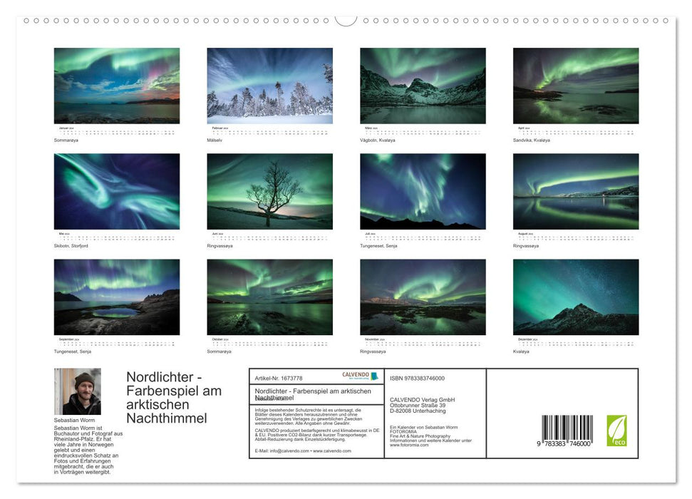 Nordlichter - Farbenspiel am arktischen Nachthimmel (CALVENDO Premium Wandkalender 2024)