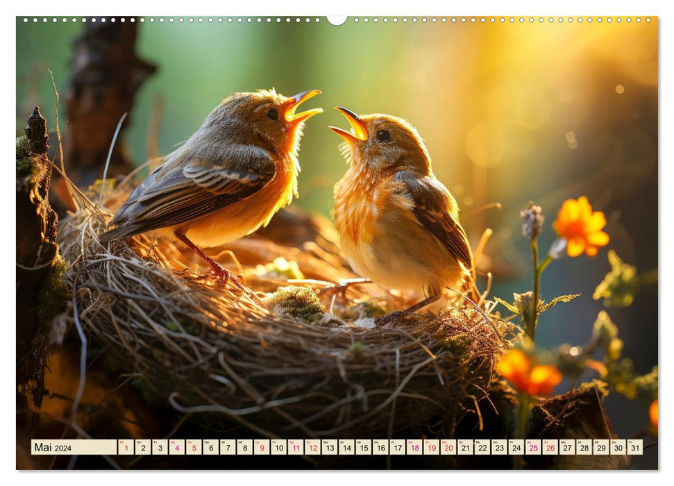 Vögel Alltag (CALVENDO Wandkalender 2024)