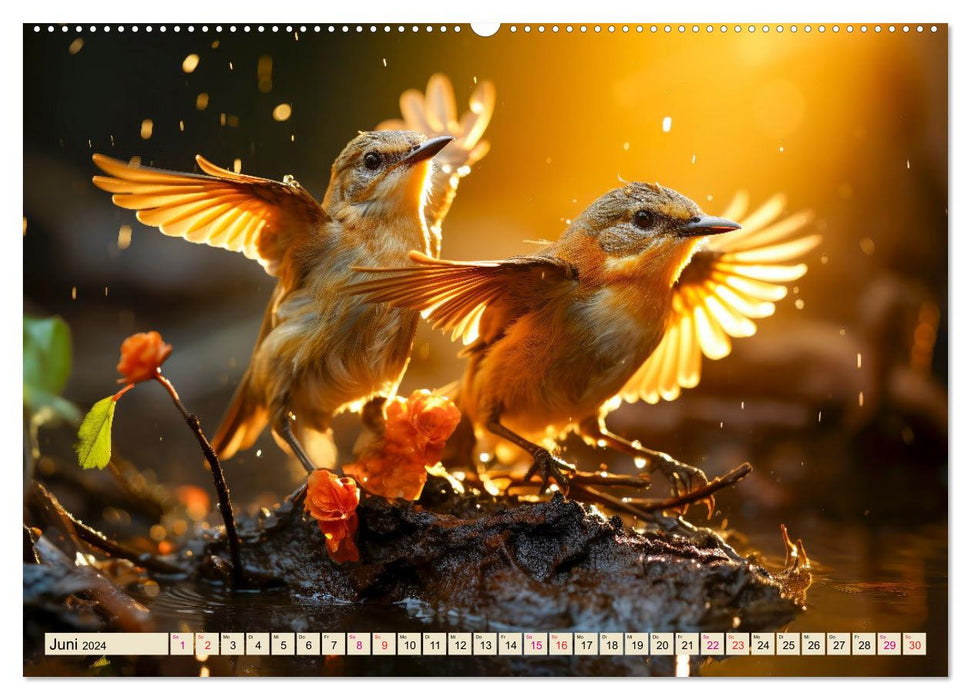 Vögel Alltag (CALVENDO Premium Wandkalender 2024)