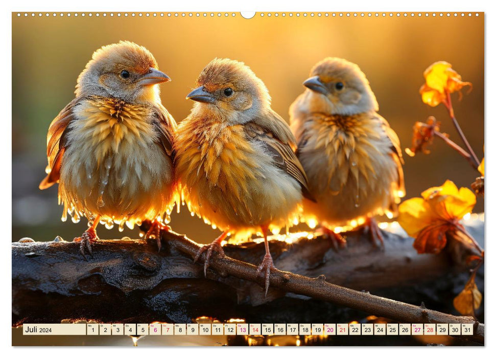Vögel Alltag (CALVENDO Premium Wandkalender 2024)