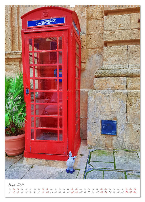 Schorschi auf Reisen ein kleiner Esel unterwegs auf der Insel Malta (CALVENDO Premium Wandkalender 2024)