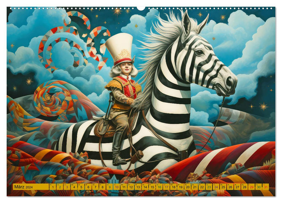 Zirkus Witzig und skurril (CALVENDO Wandkalender 2024)