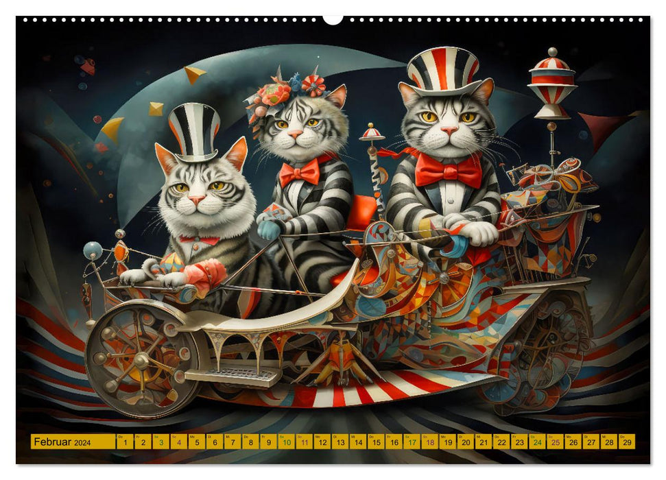 Zirkus Witzig und skurril (CALVENDO Premium Wandkalender 2024)