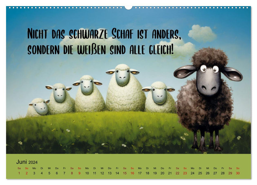 Schafsprüche (CALVENDO Premium Wandkalender 2024)